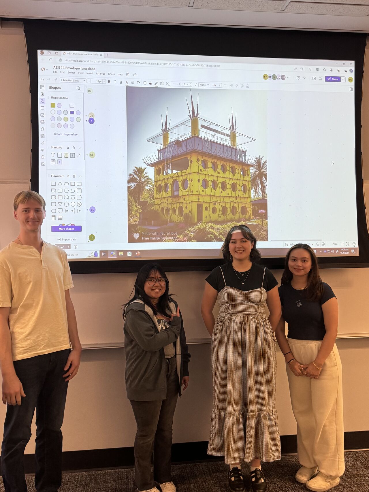 AE 444 Students use AI-generated images to design the world’s WORST building envelope!
