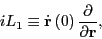 \begin{displaymath}
iL_1 \equiv \dot{\bf r}\left(0\right)\frac{\partial}{\partial{\bf r}},
\end{displaymath}