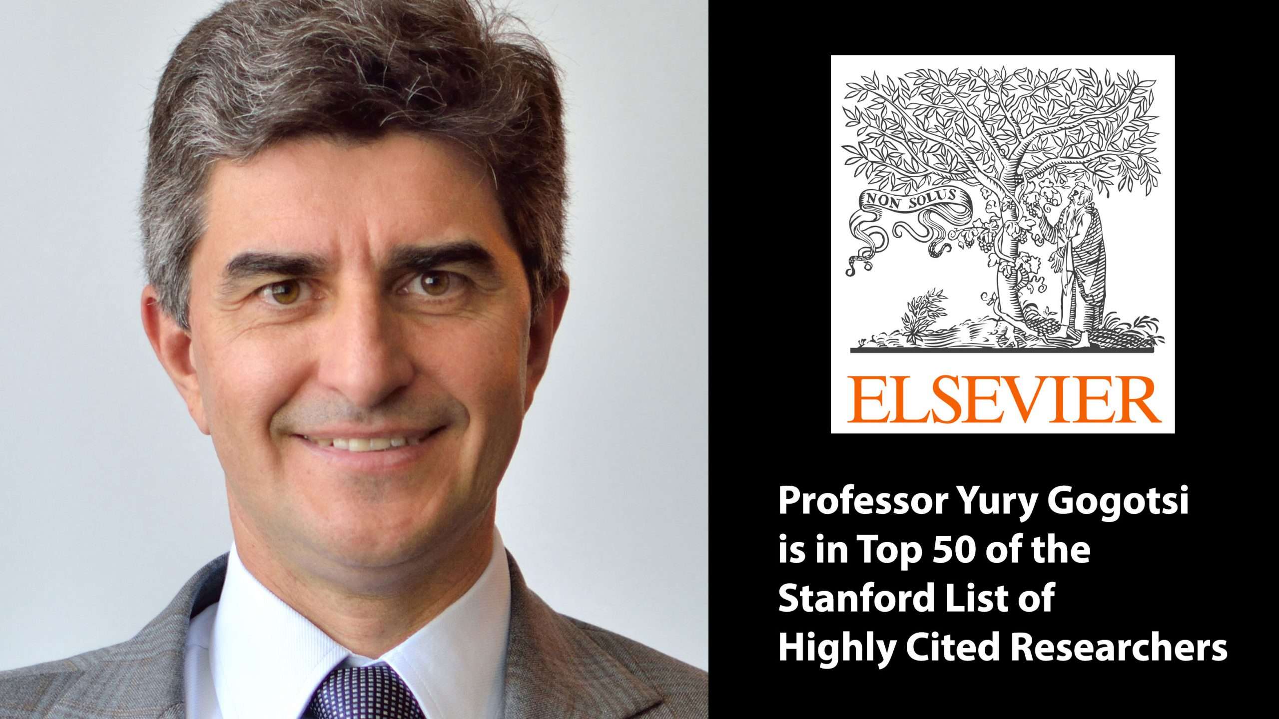 Professor Yury Gogotsi is in Top 50 of the Stanford List of Highly Cited Researchers
